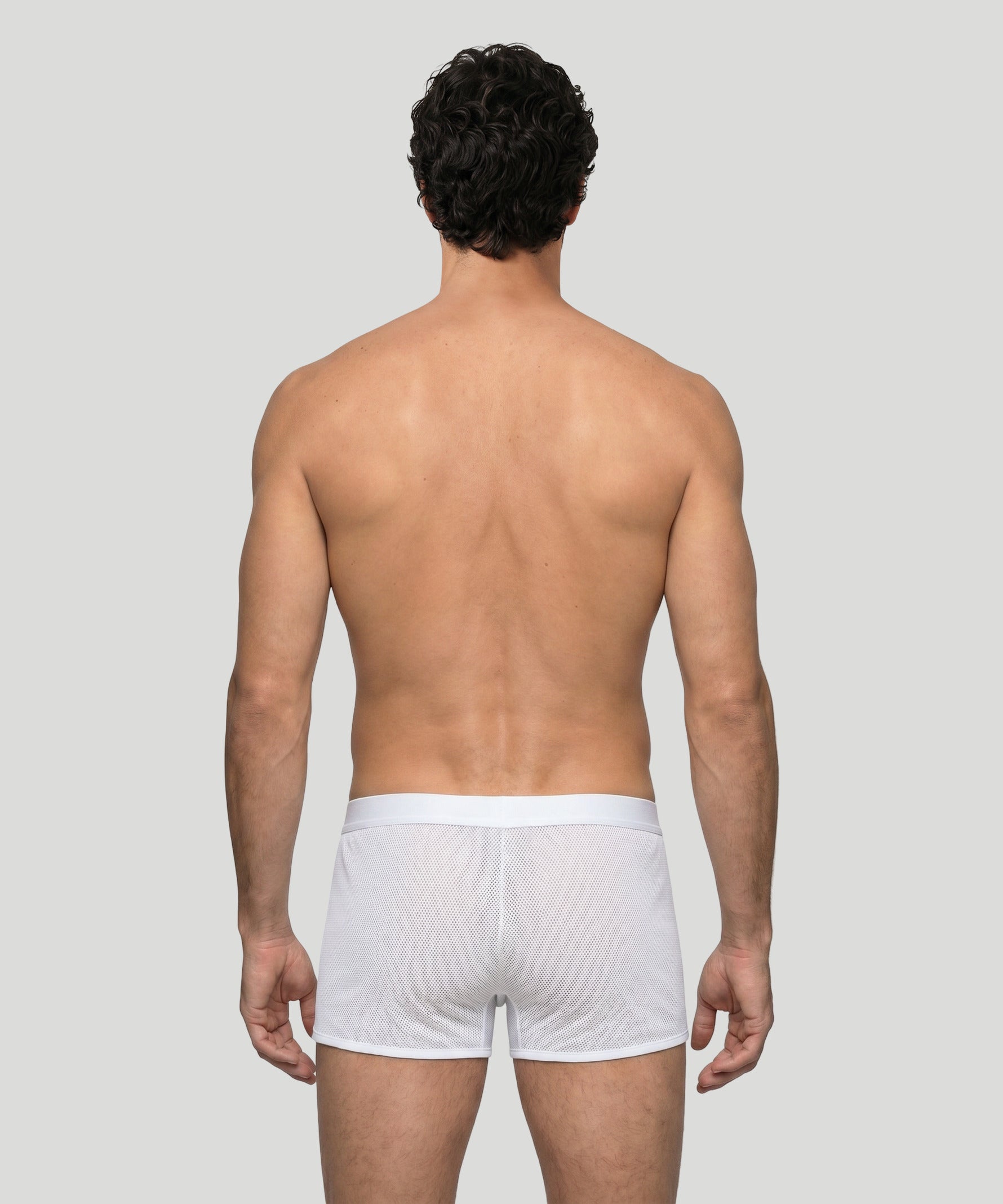 Mesh Marathon Boxer Briefs: White