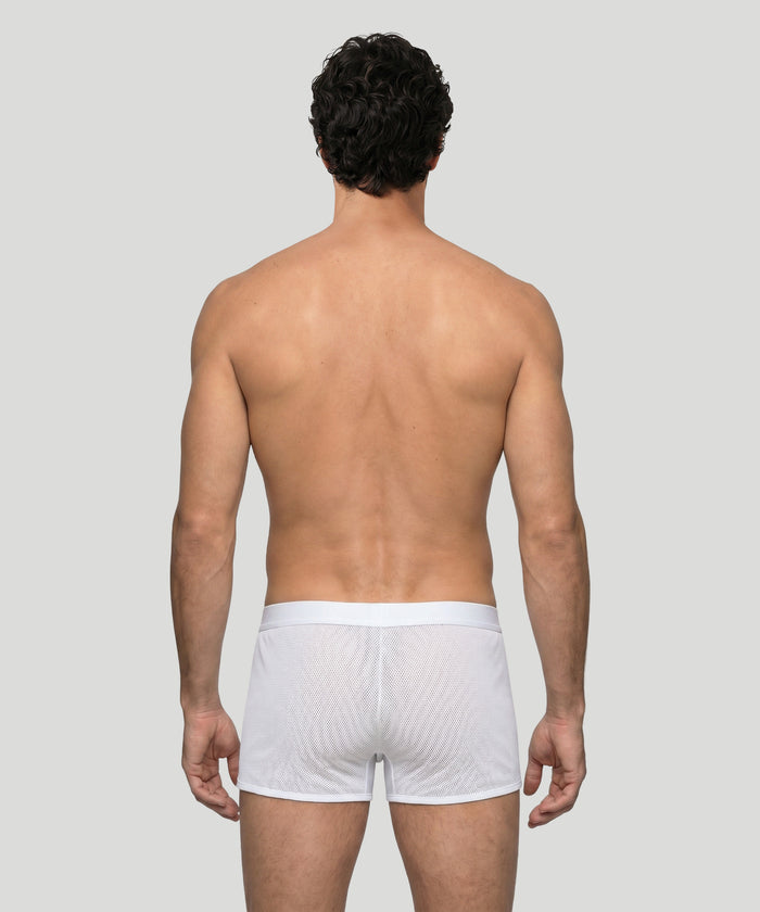 Mesh Marathon Boxer Briefs: White
