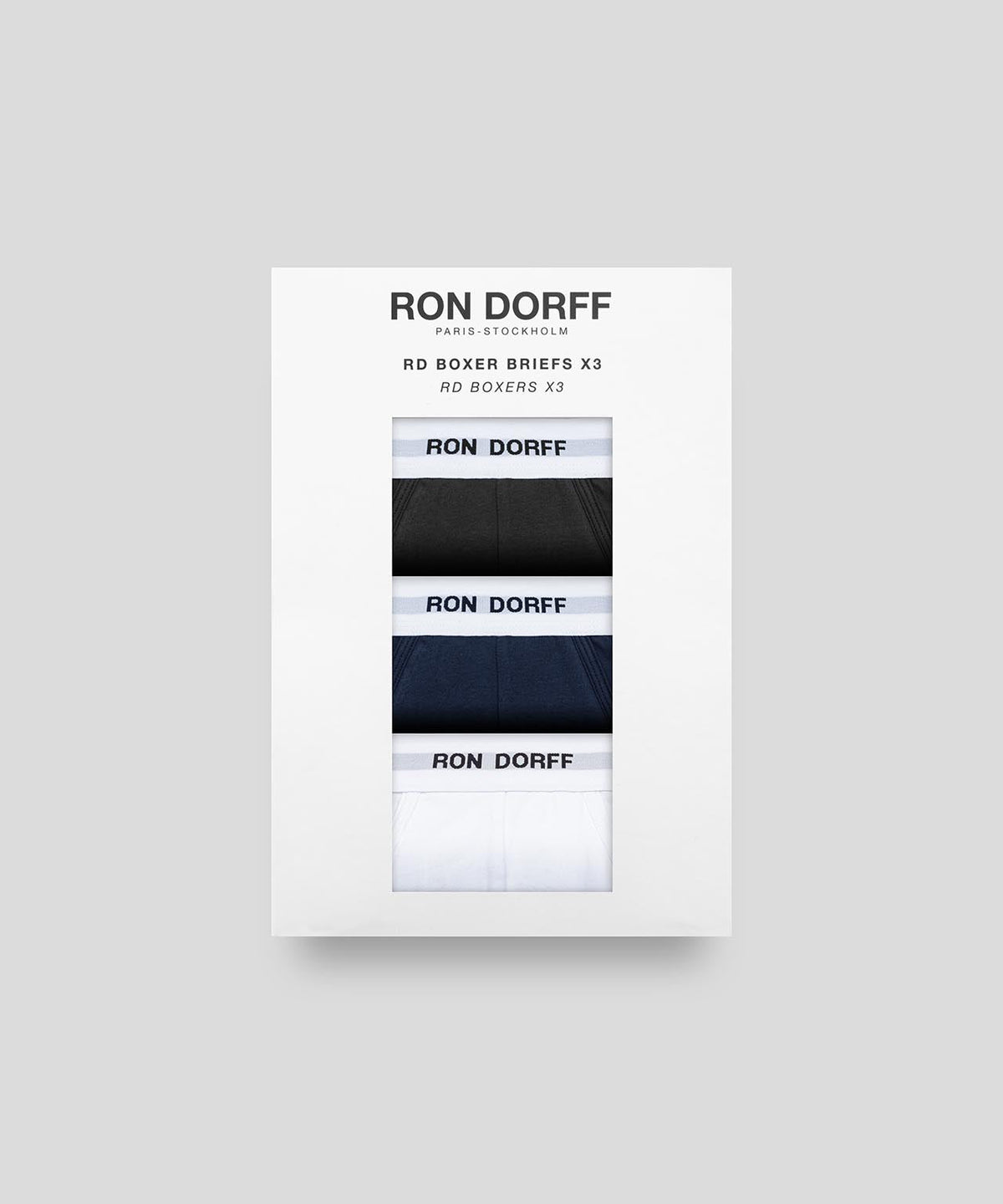 RON DORFF Boxer Briefs Kit: Navy/White/Black