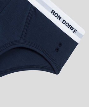 RON DORFF Y-Front Briefs: Navy