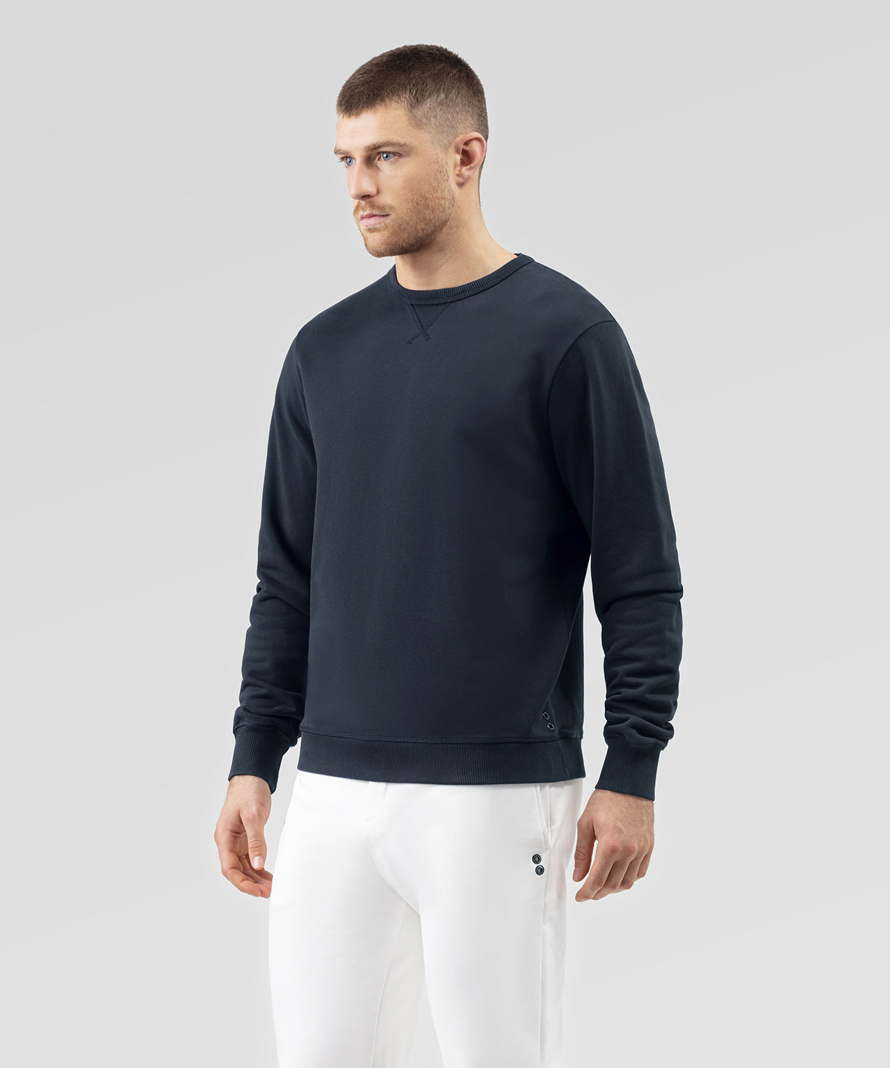 Eyelet Edition Sweatshirt: Navy