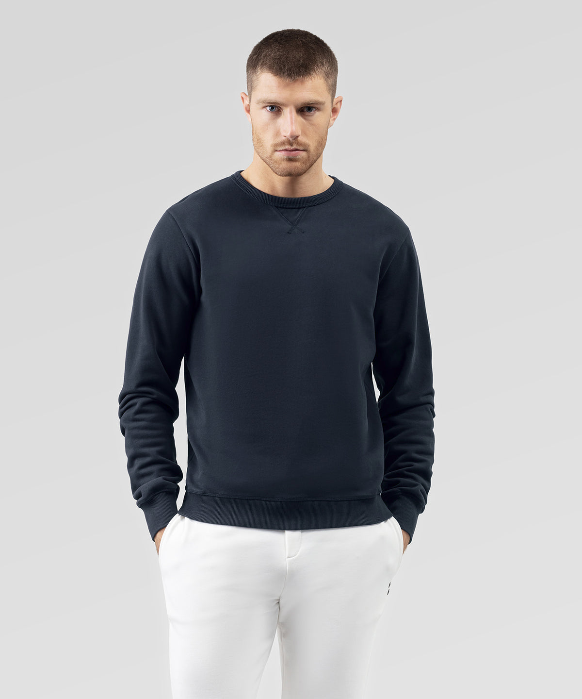 Eyelet Edition Sweatshirt: Navy