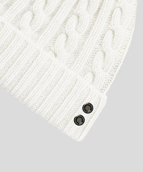 Wool Cashmere Telemark Beanie: Off White