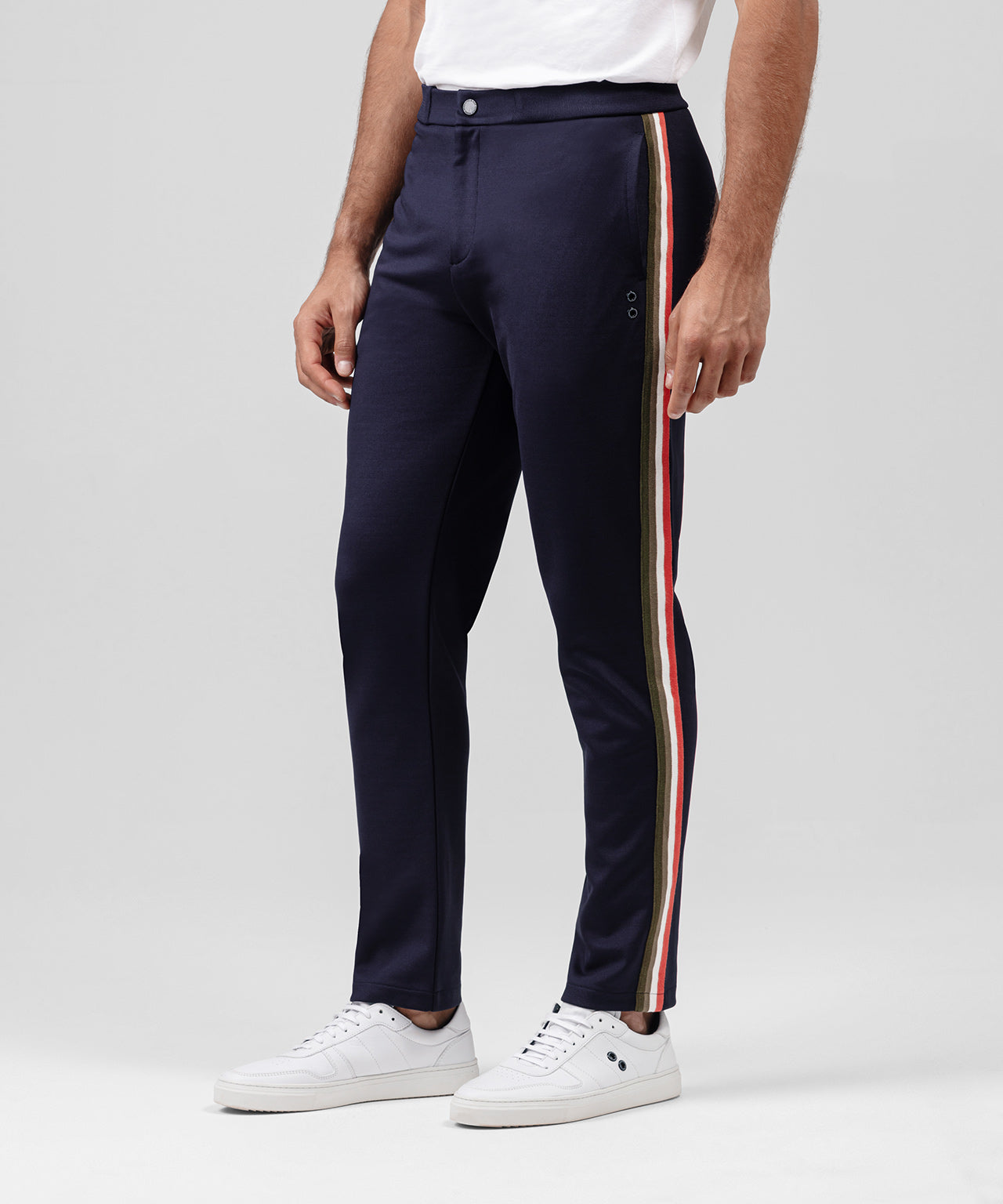 Track Pants w. Side Lines: Navy