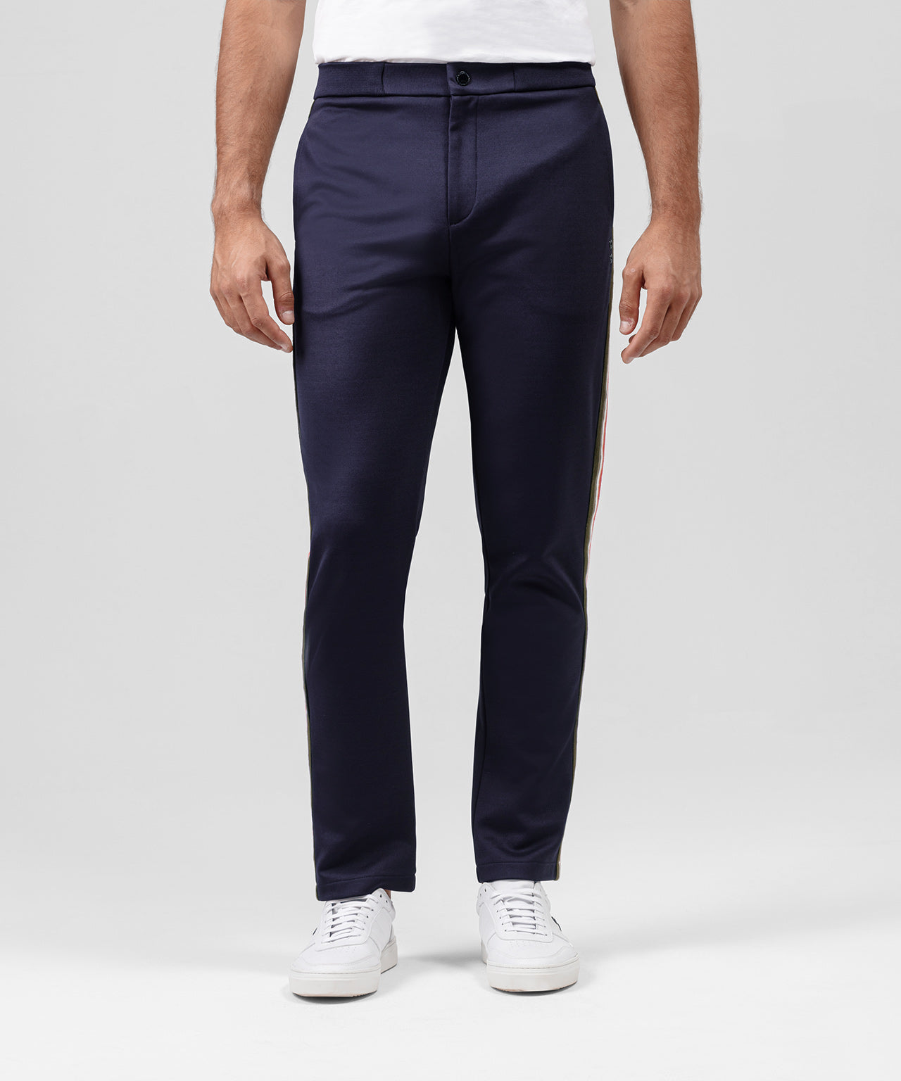 Track Pants w. Side Lines: Navy