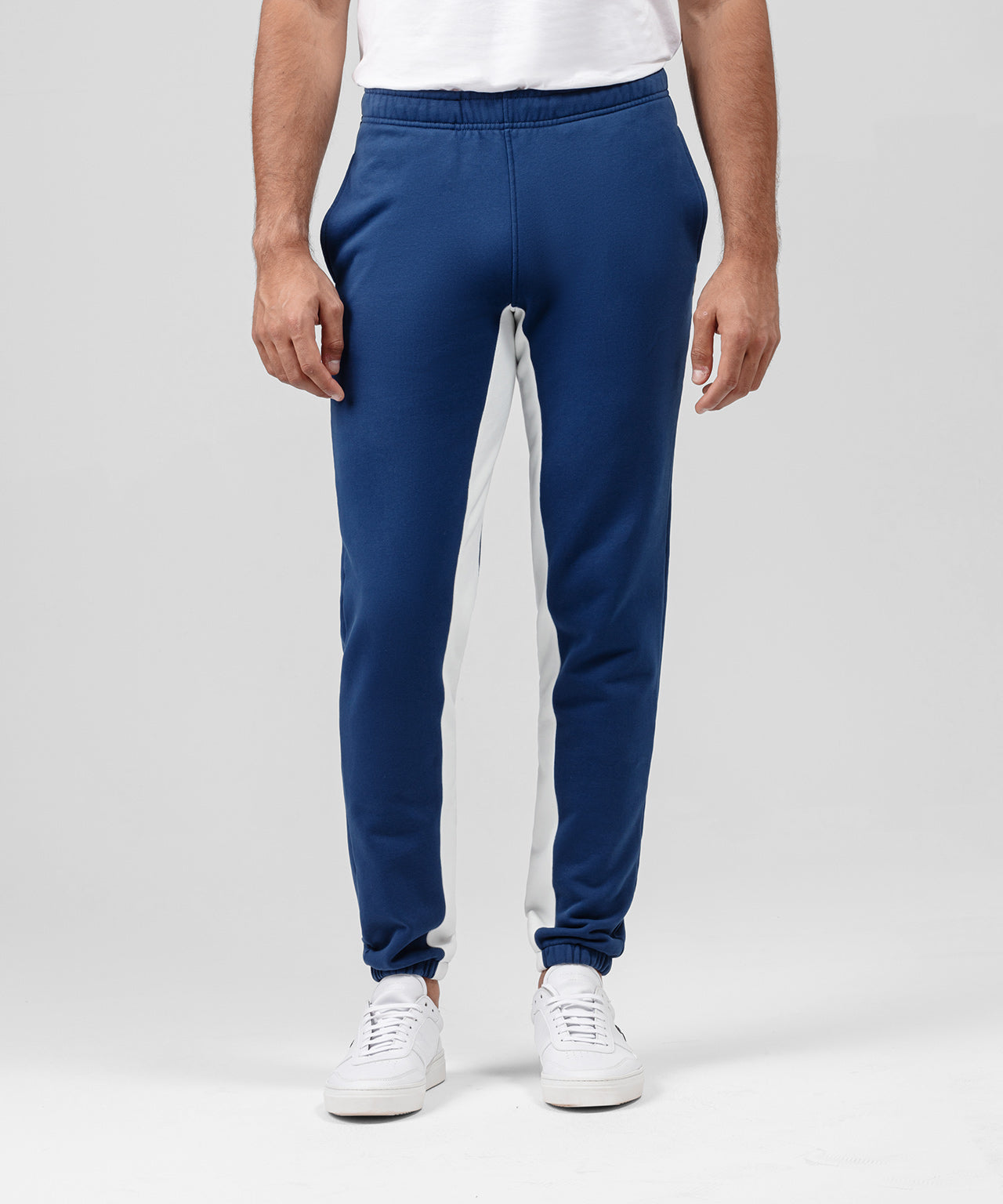 Jogging Trousers w. Side Lines: Viking Blue