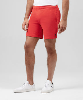 Organic Cotton Jogging Shorts: Burnt Red