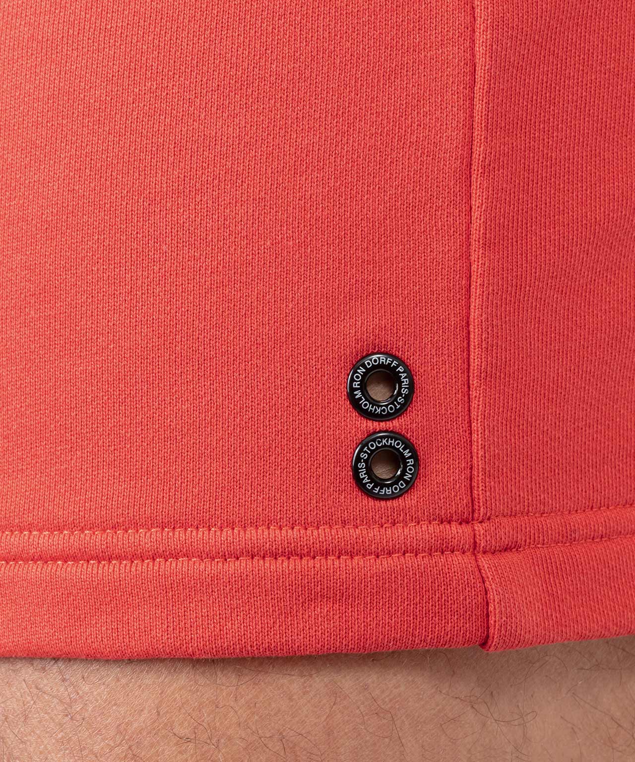 Organic Cotton Jogging Shorts: Burnt Red