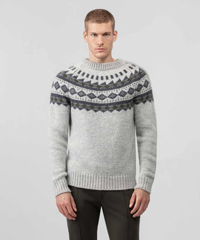 Nordic Fisherman Sweater: Natural Grey