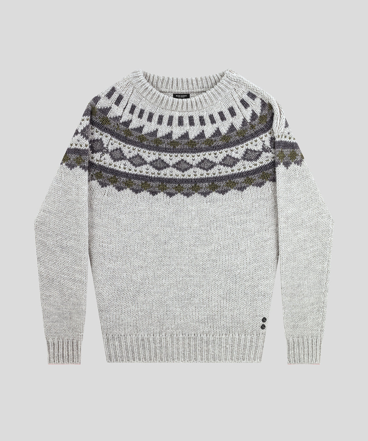 Nordic Fisherman Sweater: Natural Grey