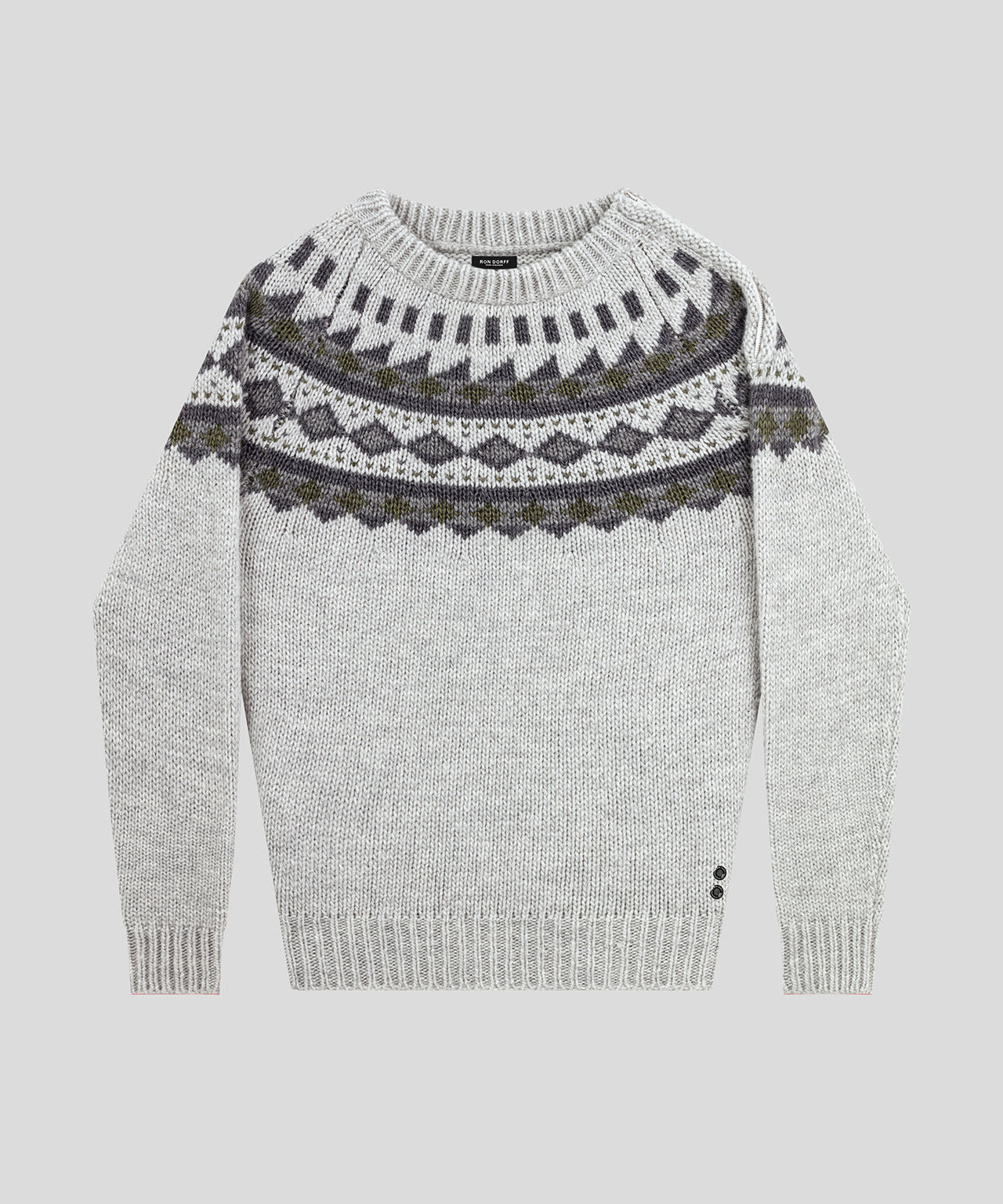 Nordic Fisherman Sweater: Natural Grey