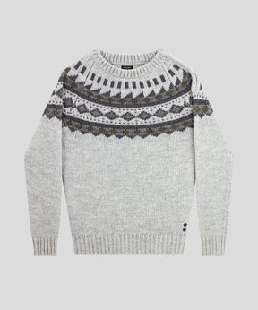 Nordic Fisherman Sweater: Natural Grey