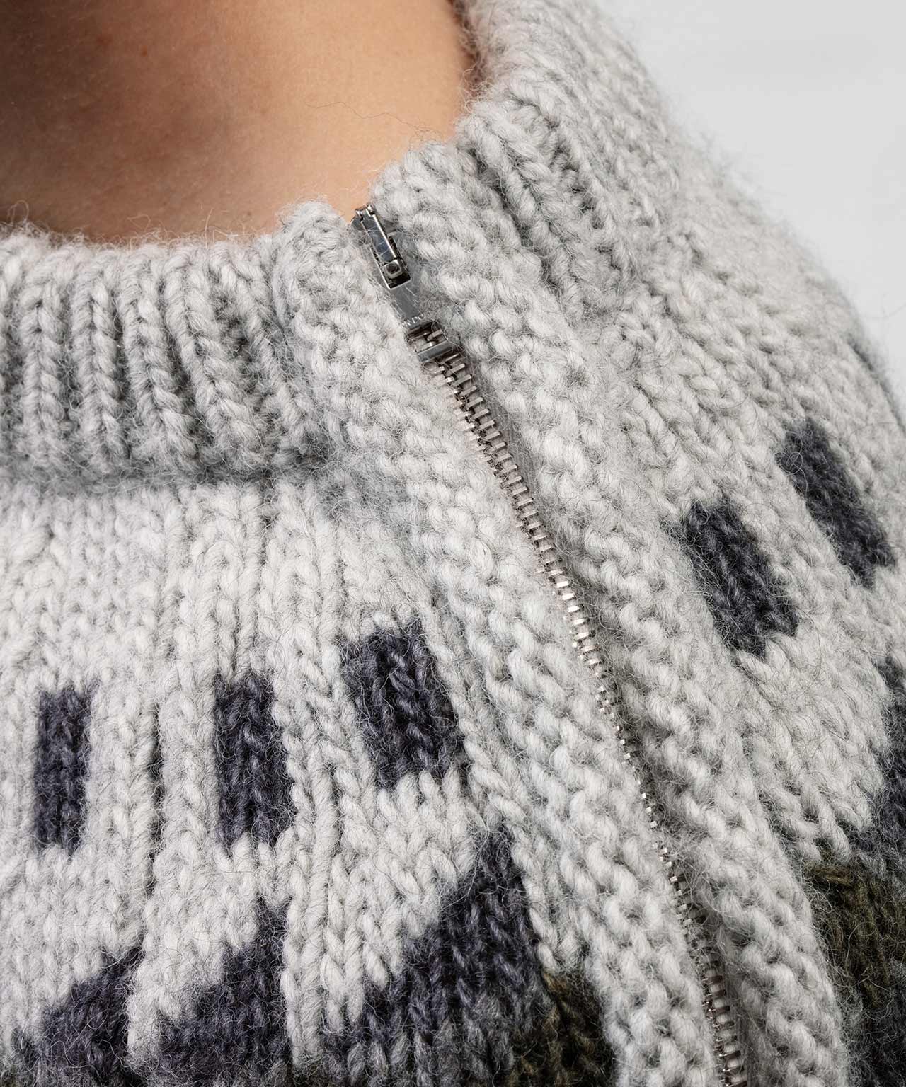 Nordic Fisherman Sweater: Natural Grey