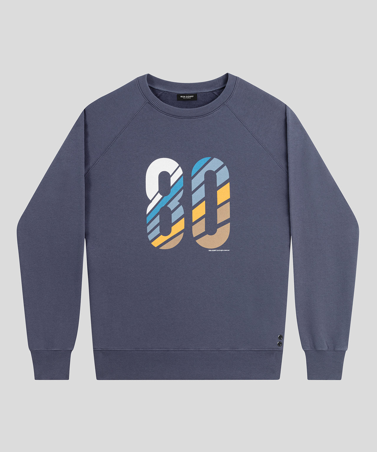Organic Cotton Sweatshirt "80": Basalt Blue