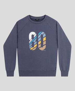 Organic Cotton Sweatshirt "80": Basalt Blue