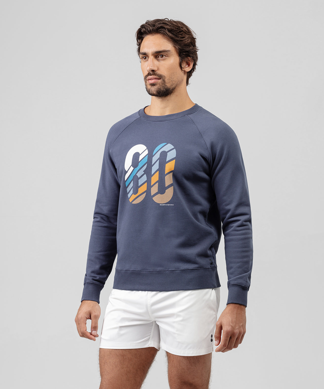 Organic Cotton Sweatshirt "80": Basalt Blue