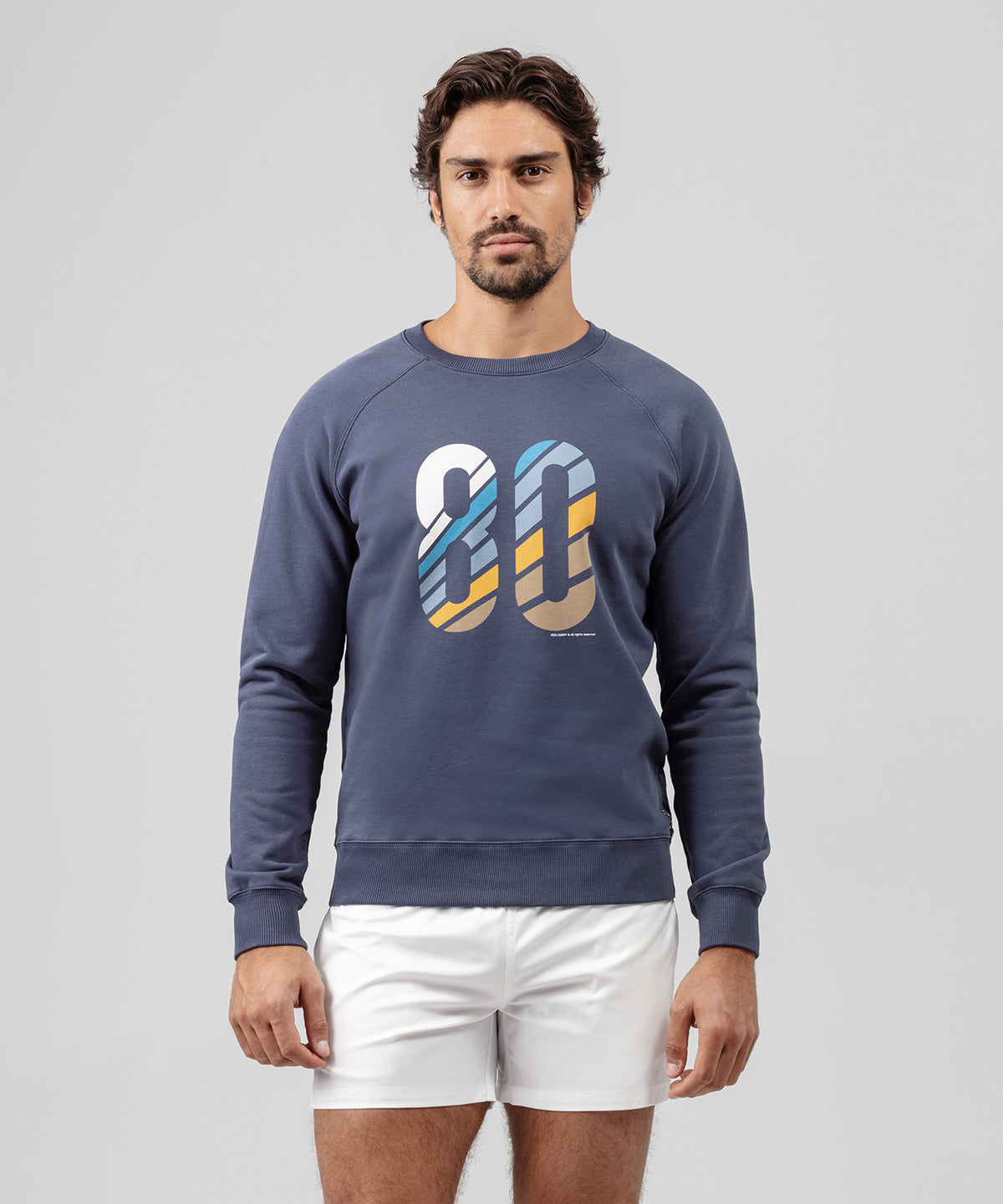Organic Cotton Sweatshirt "80": Basalt Blue