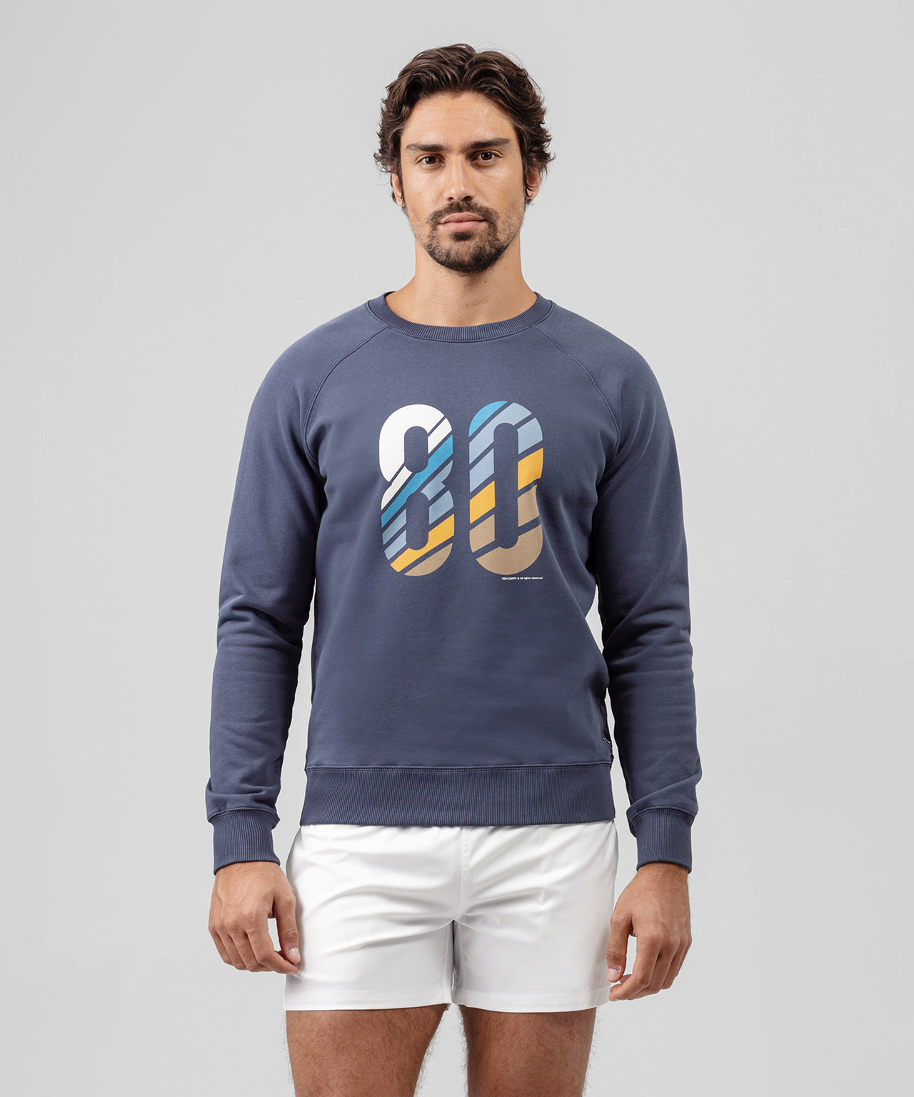Organic Cotton Sweatshirt "80": Basalt Blue