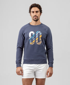 Organic Cotton Sweatshirt "80": Basalt Blue