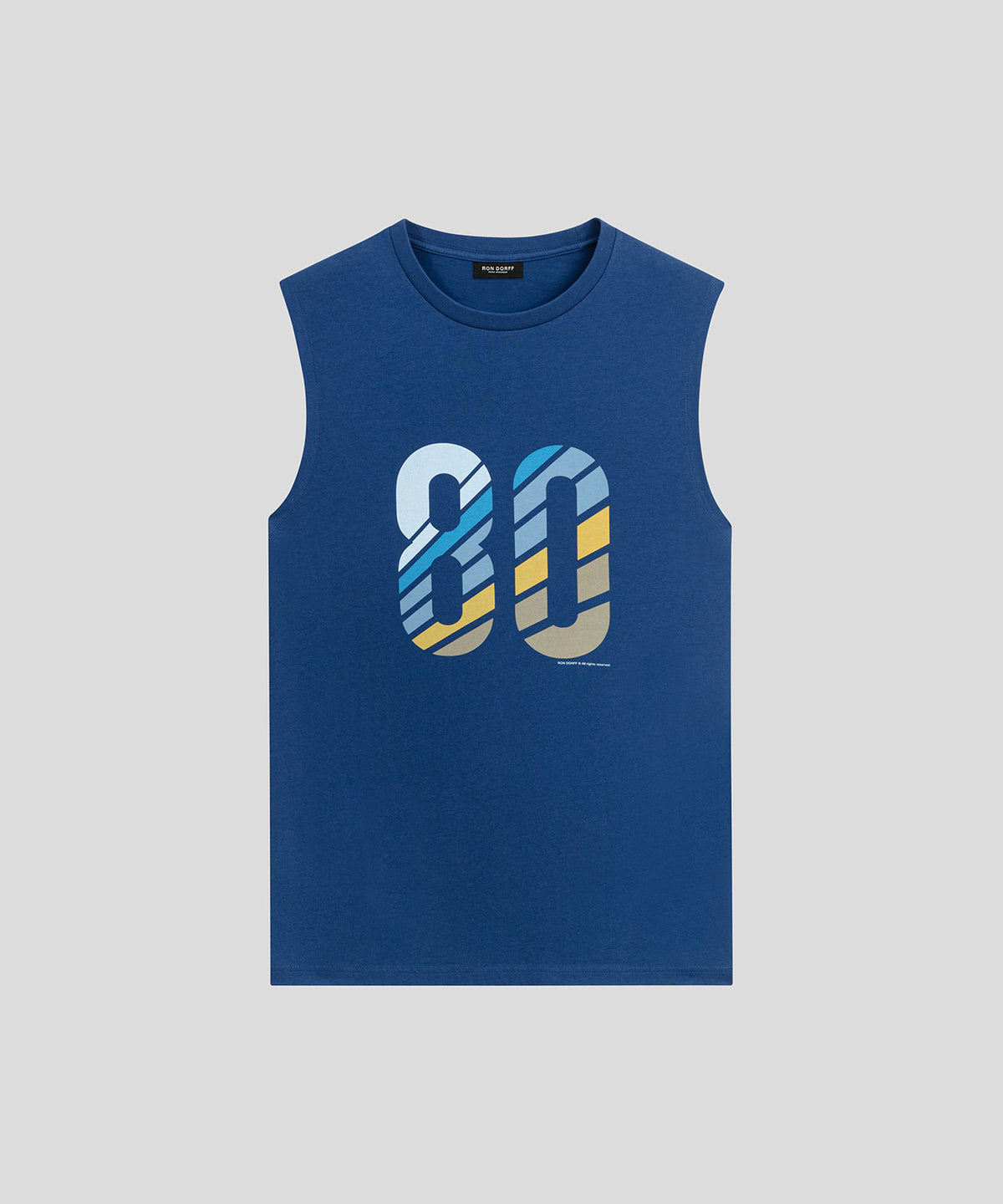 Sleeveless T-Shirt "80": Viking Blue