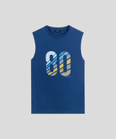 Sleeveless T-Shirt "80": Viking Blue