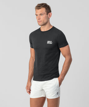 Organic Cotton T-Shirt "Discipline" Small Print: Black