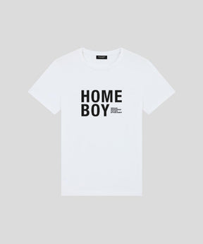 Organic Cotton T-Shirt "HOME BOY": White