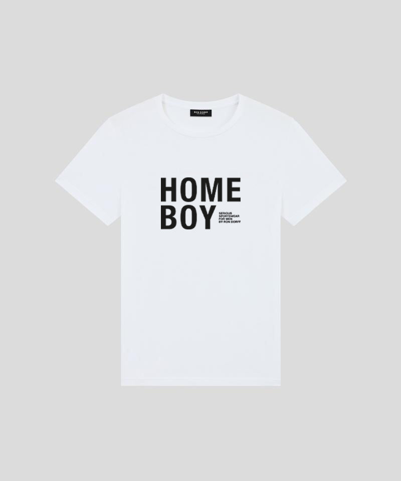 Organic Cotton T-Shirt "HOME BOY": White