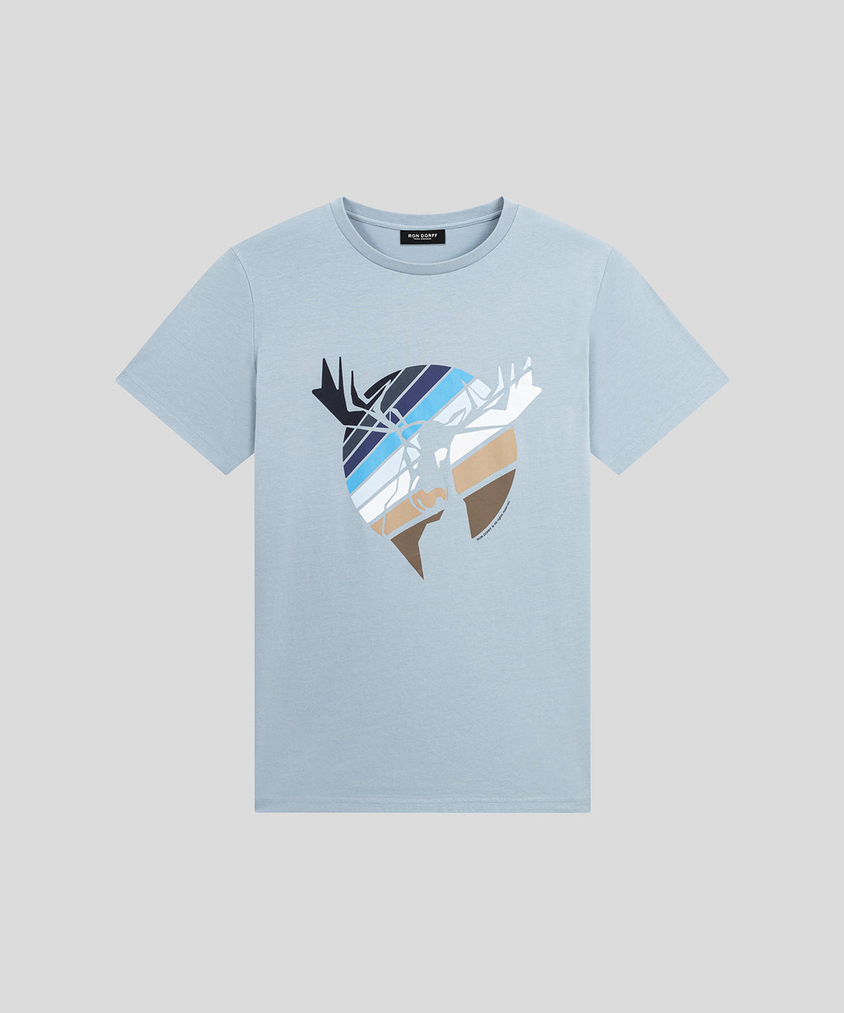Organic Cotton T-Shirt Camouflage Moose: Dusty Blue