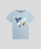 Organic Cotton T-Shirt Camouflage Moose: Dusty Blue