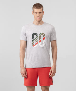 Organic Cotton T-Shirt "80": Grey Melange