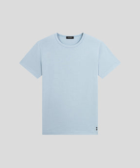 Crew Neck T-Shirt Eyelet Edition: Dusty Blue
