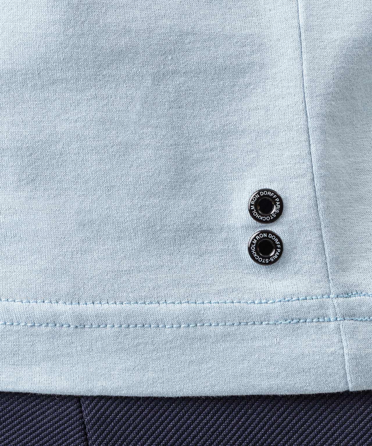 Crew Neck T-Shirt Eyelet Edition: Dusty Blue