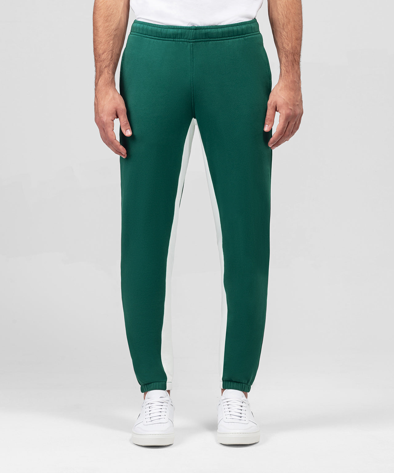 Jogging Trousers w. Side Lines: Grassy Green