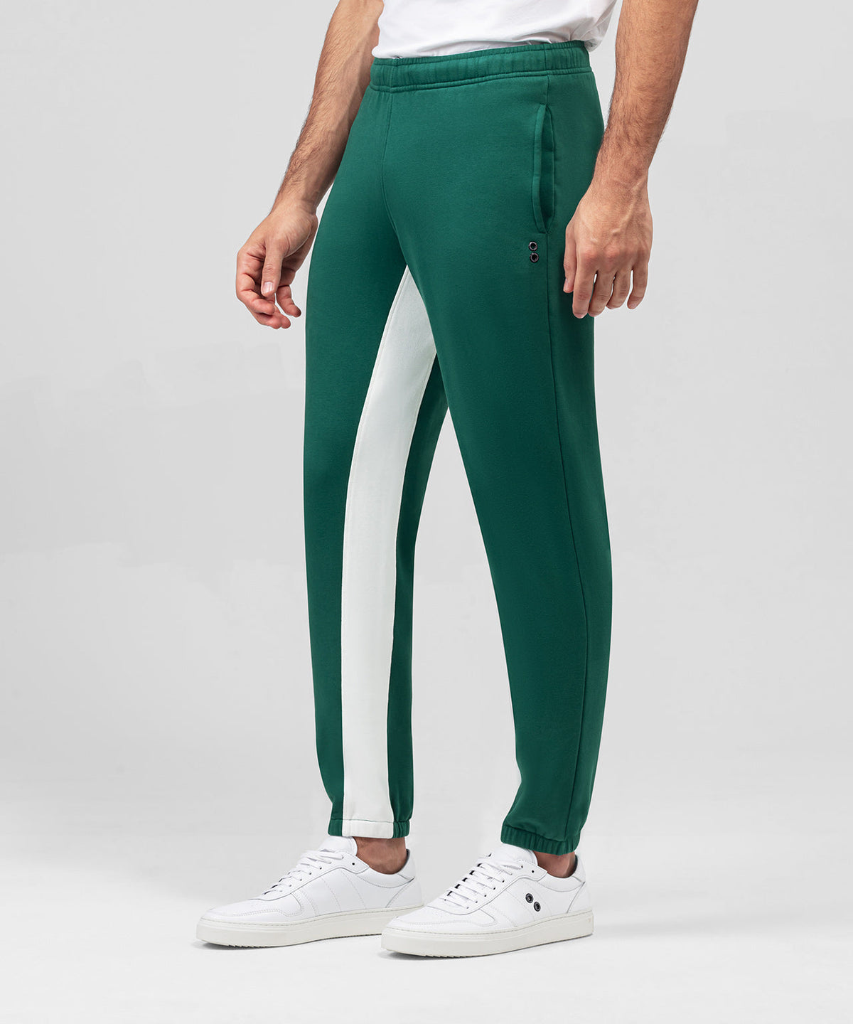 Jogging Trousers w. Side Lines: Grassy Green