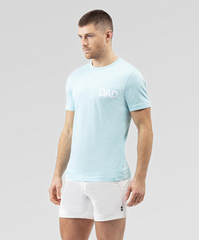 Organic Cotton T-Shirt "DAD": Light Turquoise