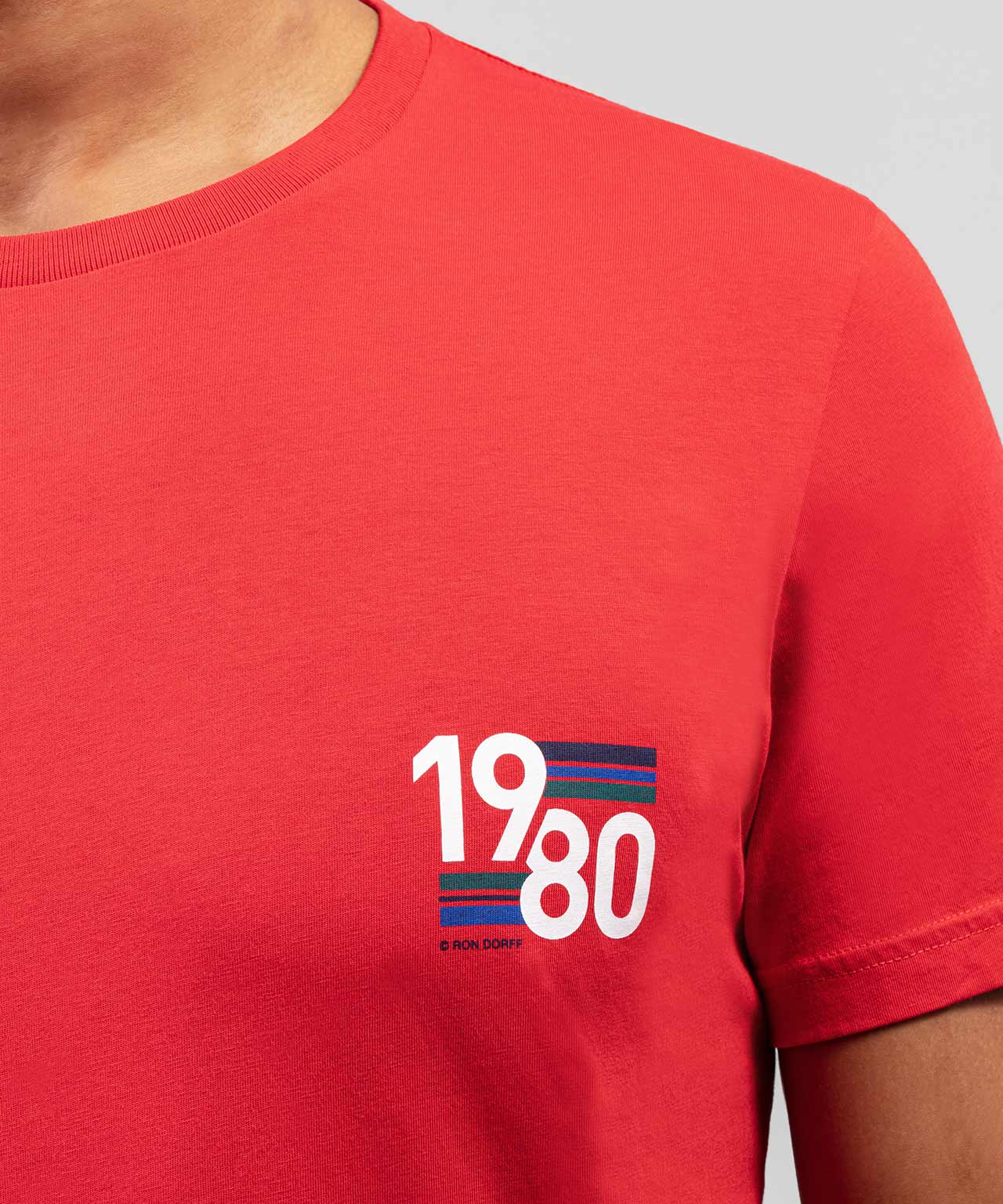 Organic Cotton T-Shirt "1980": Summer Red