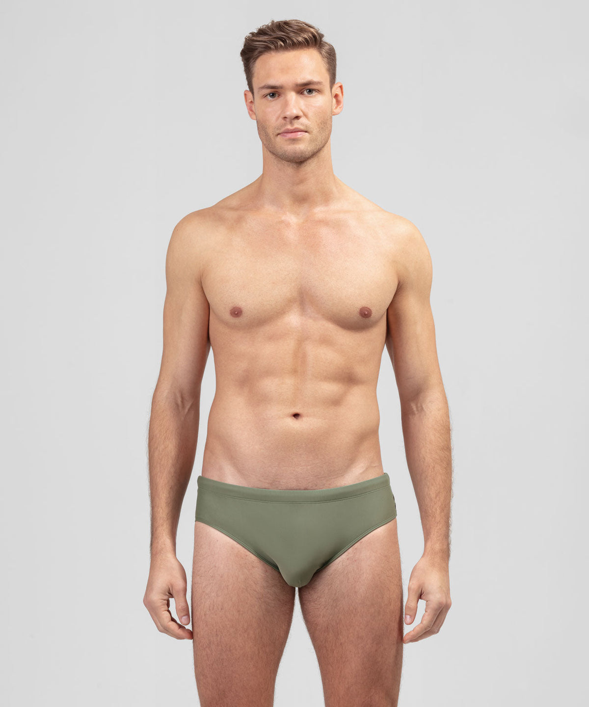 Swim Briefs: Olive Green