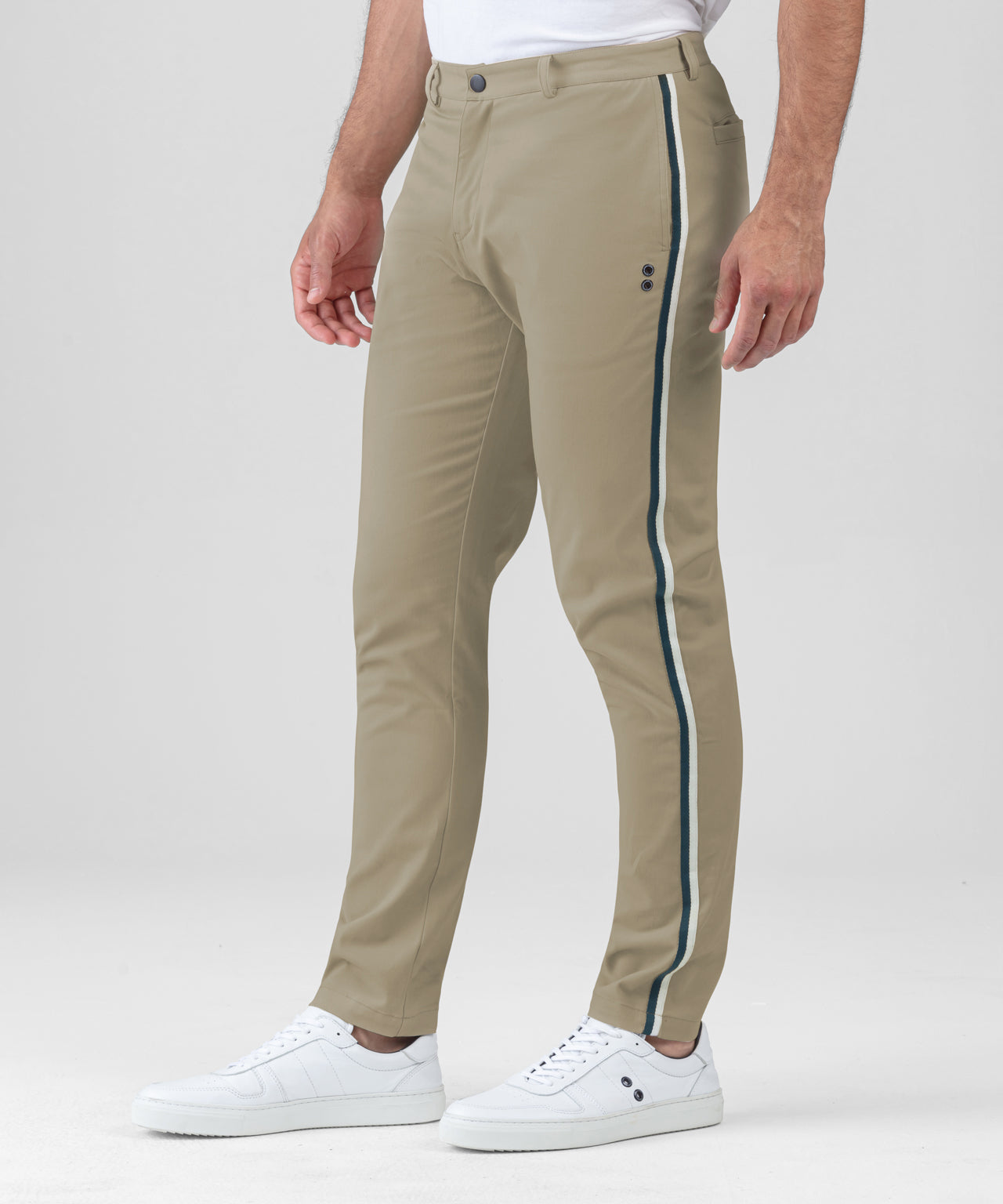 Sports Retro Chino Pants: Beige