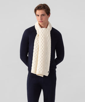 Wool Cashmere Telemark Scarf: Off White