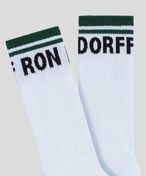 Sports Socks RD w Stripes: Green Night