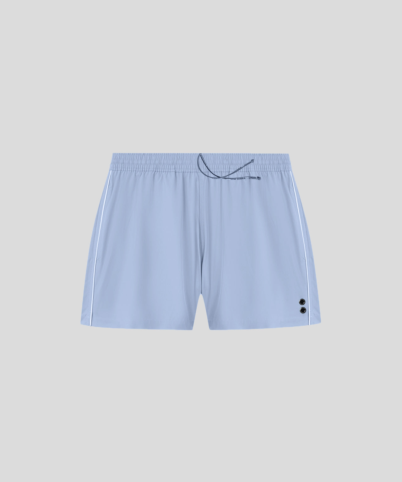 Exerciser Shorts w. Piping: Cloudy Bay