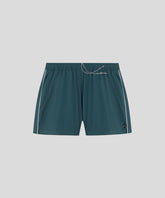 Exerciser Shorts w. Piping: Green Night