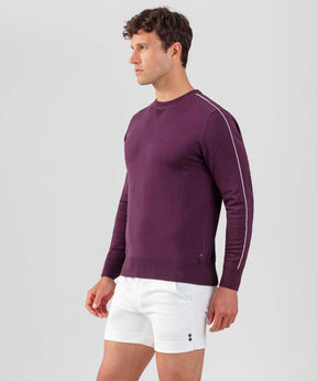 Cotton Silk Sweater: Deep Plum
