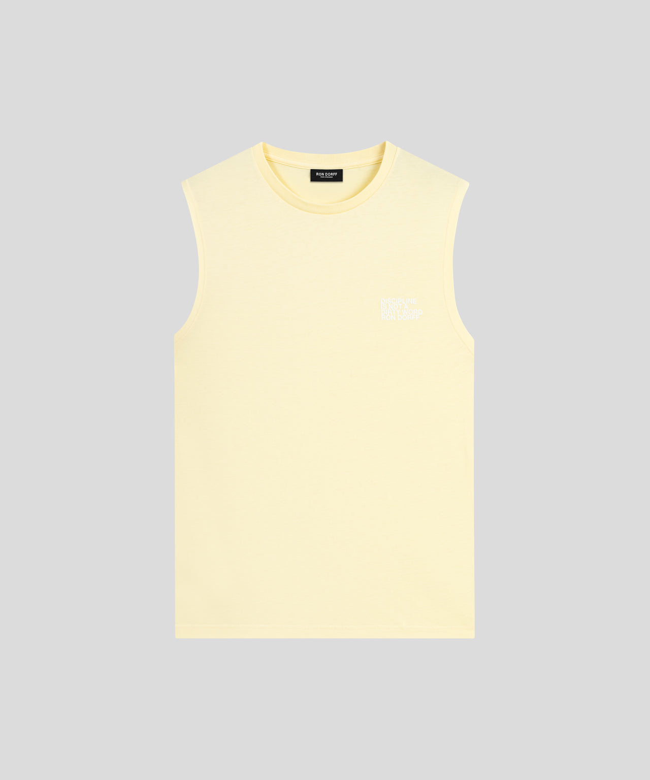 Organic Cotton Sleeveless T-Shirt Discipline: Scandi Yellow