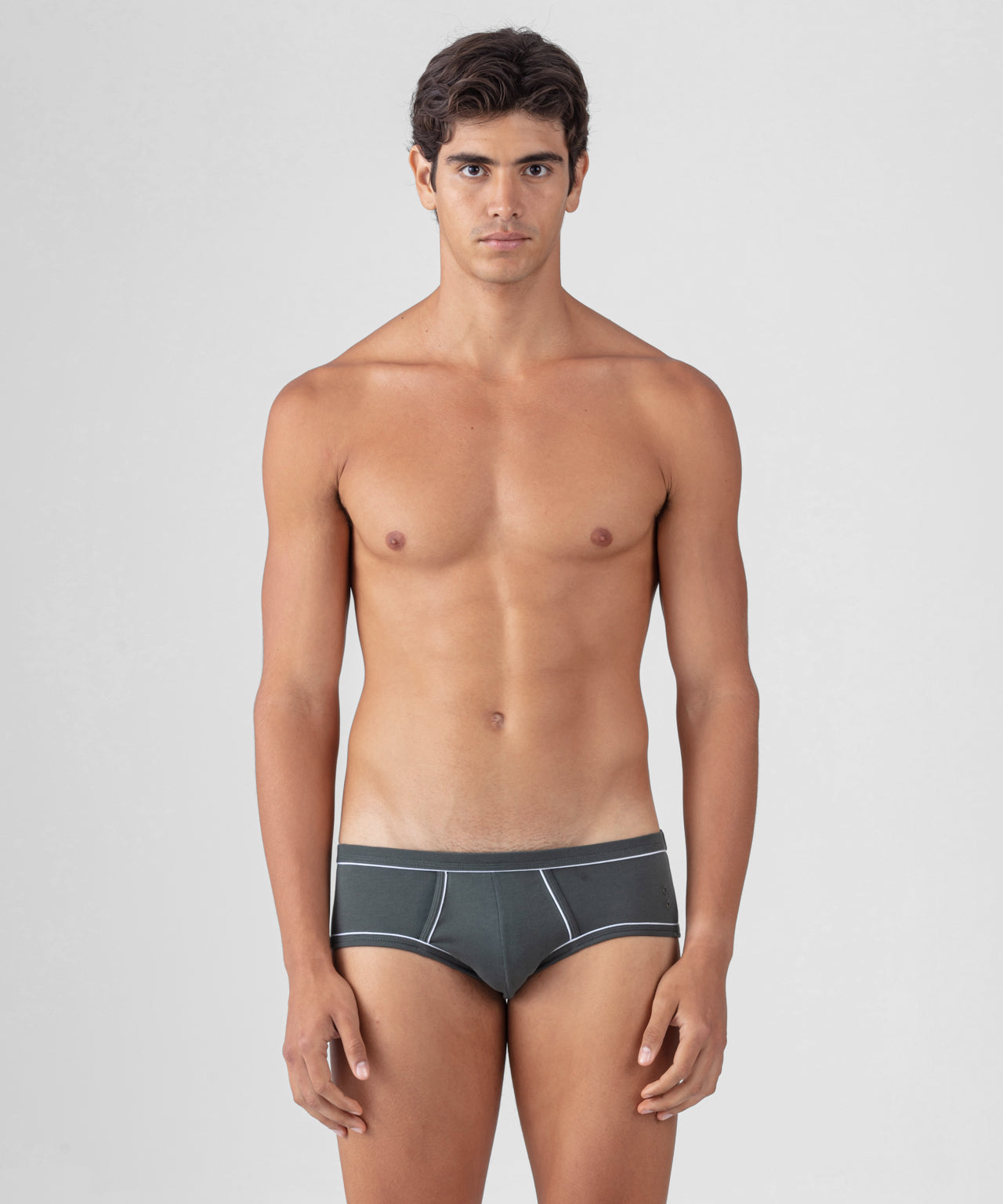 Y-Front Briefs w. Piping: Forest Green