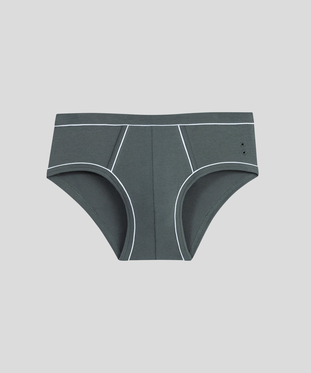 Y-Front Briefs w Piping: Forest Green