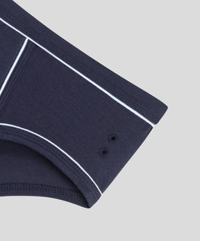 Y-Front Briefs w Piping: Navy