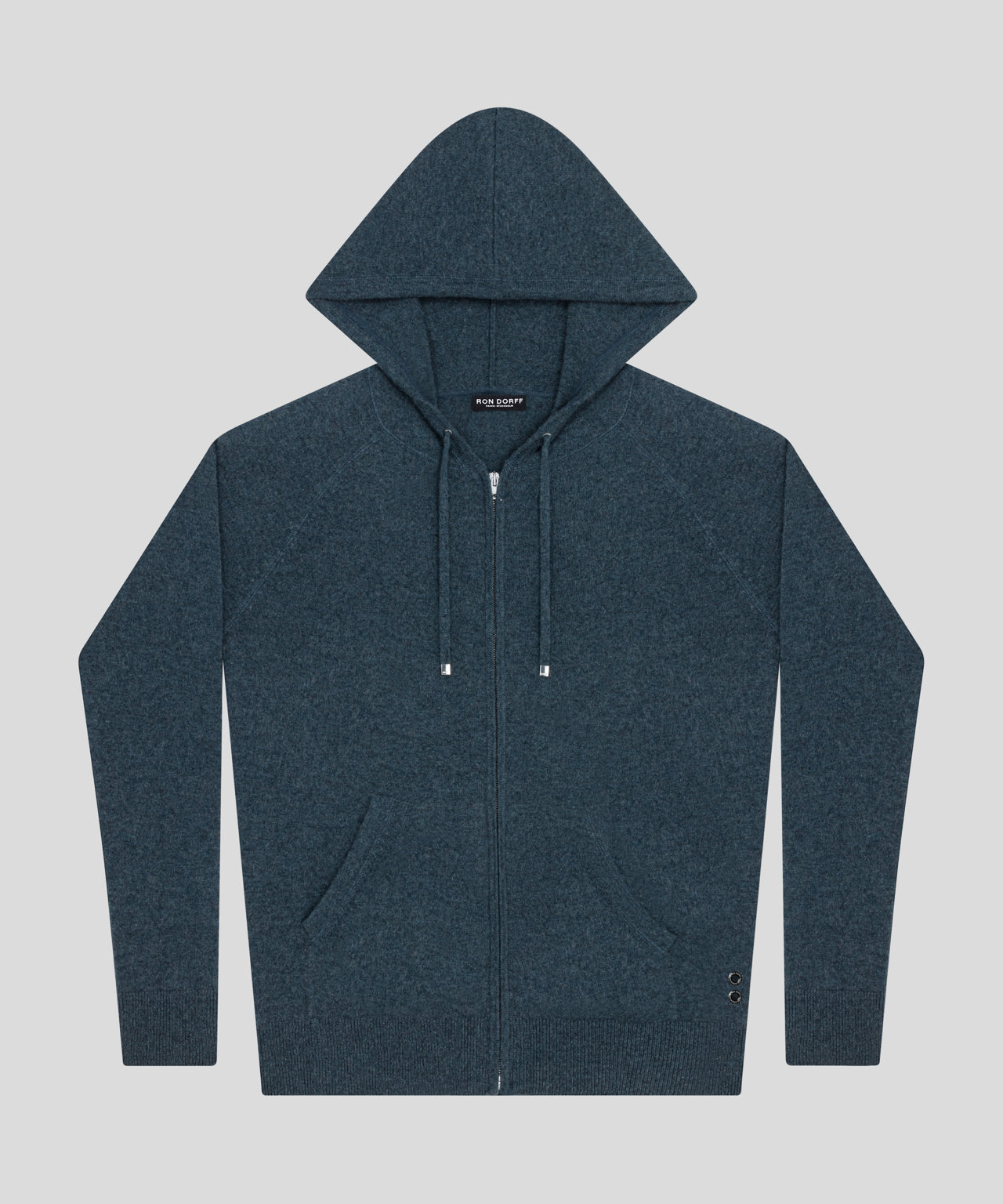 Cashmere Zipped Hoodie: Dark Sage