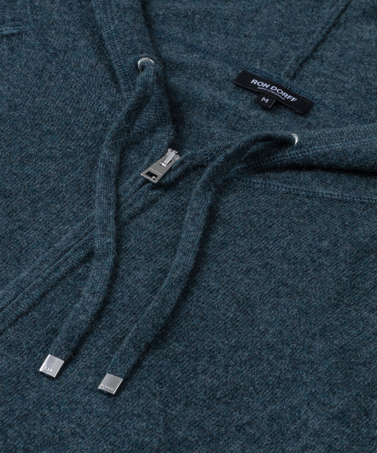 Cashmere Zipped Hoodie: Dark Sage